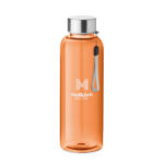 Trinkflasche Tritan 500ml Orange mit markiertem Druckbereich für Ihr Logo