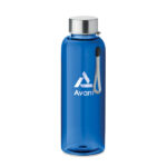 Trinkflasche Tritan 500ml Blau mit markiertem Druckbereich für Ihr Logo