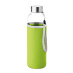 Trinkflasche Glas 500 ml Gruen als Werbeartikel mit Logodruck