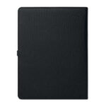 DIN A4 Portfolio mit 4000-mAh-Powerbank und Alu-Plakette – Seitenansicht