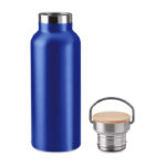 Isolierflasche 500ml Blau, geöffnet dargestellt