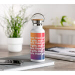Isolierflasche 500ml Weiß, Seitenansicht