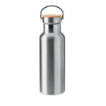 Isolierflasche 500ml Silber als Werbeartikel mit Logodruck