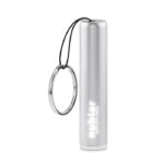 LED Taschenlampe Silber als Werbeartikel mit Logodruck