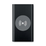 Ladestation mit Powerbank Schwarz als Werbeartikel mit Logodruck