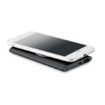 Ladestation mit Powerbank Schwarz, Detailaufnahme des Materials