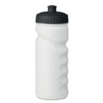 Sport-Trinkflasche Schwarz als Werbeartikel mit Logodruck