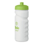 Sport-Trinkflasche Gruen mit markiertem Druckbereich für Ihr Logo