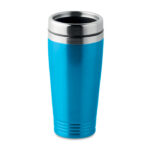 Doppelwandiger Trinkbecher Blau als Werbeartikel mit Logodruck