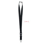 Lanyard mit Metallkarabiner Schwarz als Werbeartikel mit Logodruck