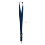 Lanyard mit Metallkarabiner Blau als Werbeartikel mit Logodruck