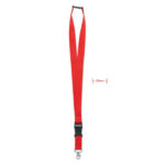 Lanyard mit Metallkarabiner Rot als Werbeartikel mit Logodruck