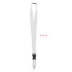 Lanyard mit Metallkarabiner Weiß als Werbeartikel mit Logodruck