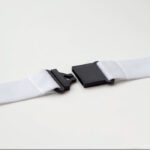 Lanyard mit Metallkarabiner Weiß, Seitenansicht