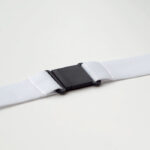 Lanyard mit Metallkarabiner Weiß von oben