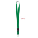 Lanyard mit Metallkarabiner Gruen als Werbeartikel mit Logodruck