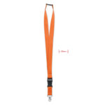 Lanyard mit Metallkarabiner Orange als Werbeartikel mit Logodruck