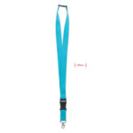 Lanyard mit Metallkarabiner Blau als Werbeartikel mit Logodruck