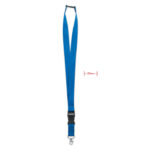 Lanyard mit Metallkarabiner Blau als Werbeartikel mit Logodruck