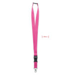 Lanyard mit Metallkarabiner Rosa als Werbeartikel mit Logodruck