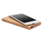 Induktive Powerbank Bambus, Seitenansicht