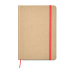 DIN A5 Notizbuch recycelt Rot als Werbeartikel mit Logodruck