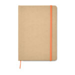 DIN A5 Notizbuch recycelt Orange als Werbeartikel mit Logodruck
