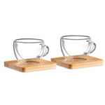 Set mit 2 Espressogläsern als Werbeartikel mit Logodruck