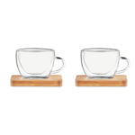Set mit 2 Espressogläsern, geöffnet dargestellt