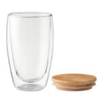 Doppelwandiges Glas 450 ml, geöffnet dargestellt