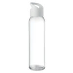 Trinkflasche Glas 470 ml Weiß als Werbeartikel mit Logodruck