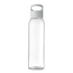 Trinkflasche Glas 470 ml Weiß von oben