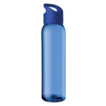 Trinkflasche Glas 470 ml Blau als Werbeartikel mit Logodruck