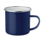 Vintage Kaffeebecher Blau als Werbeartikel mit Logodruck