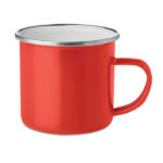 Vintage Kaffeebecher Rot als Werbeartikel mit Logodruck