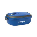 Lunchbox PP Blau mit markiertem Druckbereich für Ihr Logo