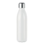 Trinkflasche Glas 650 ml Weiß als Werbeartikel mit Logodruck