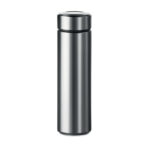 Edelstahl Trinkflasche 425 ml Silber als Werbeartikel mit Logodruck