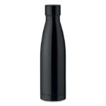 Edelstahl Isolierflasche 500ml Schwarz als Werbeartikel mit Logodruck