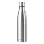Edelstahl Isolierflasche 500ml Silber als Werbeartikel mit Logodruck