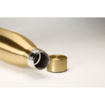 Edelstahl Isolierflasche 500ml Gold, Detailaufnahme des Materials