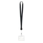 Lanyard mit Badge-Halter Schwarz, Rückansicht