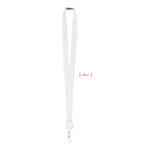 Lanyard mit Badge-Halter Weiß als Werbeartikel mit Logodruck