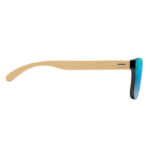 Sonnenbrille mit Bambus Blau, Rückansicht