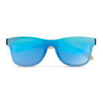 Sonnenbrille mit Bambus Blau, Seitenansicht