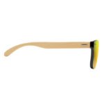 Sonnenbrille mit Bambus Gelb, Rückansicht