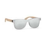 Sonnenbrille mit Bambus Silber als Werbeartikel mit Logodruck
