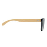 Sonnenbrille mit Bambus Silber, Rückansicht