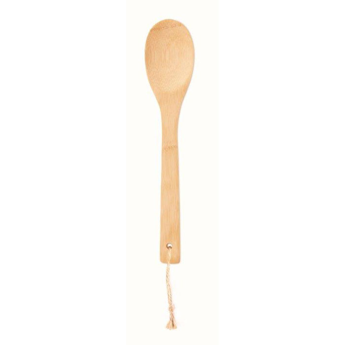 Spoon salad bamboo als Werbeartikel mit Logodruck