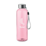 RPET-Flasche 500ml Rosa mit markiertem Druckbereich für Ihr Logo